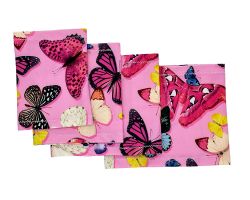 Elastický návlek na ruku - Motýli na růžovém pozadí  | Velikost 17 - 22 cm, Velikost 20 - 26 cm, Velikost 25 - 30 cm, Velikost 28 - 36 cm