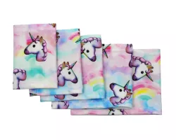 Elastický návlek na ruku s motivem jednorožce a duhy – barevný ochranný obal pro senzory | Velikost 14 - 17 cm, Velikost 17 - 22 cm, Velikost 20 - 26 cm, Velikost 25 - 30 cm, Velikost 28 - 36 cm