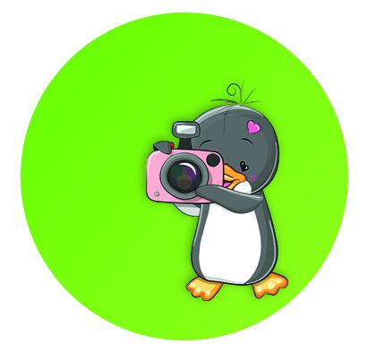 Nálepka na senzor Freestyle Libre - Tučňák a fotoaparát