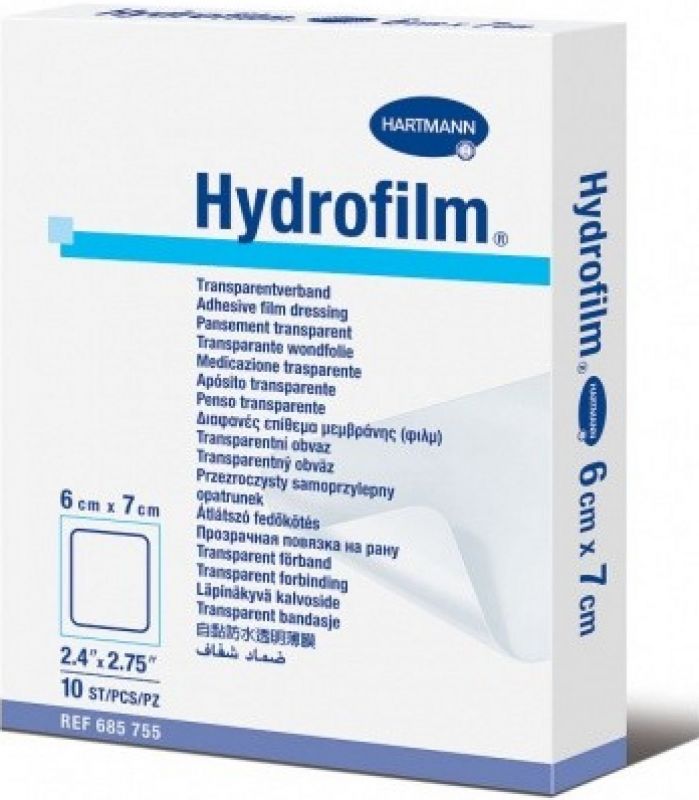 Samolepící transparentní obvaz HYDROFILM 6 x 7 cm 10 ks Hartmann