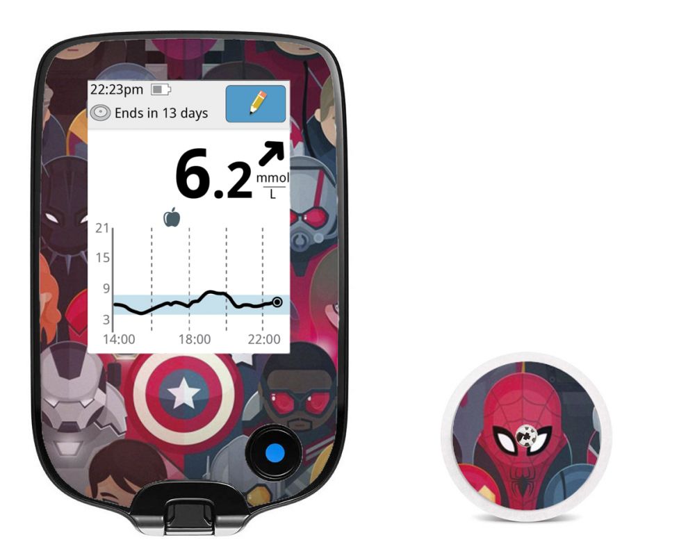 Samolepka na čtečku a sensor Freestyle Libre - Avengers 1