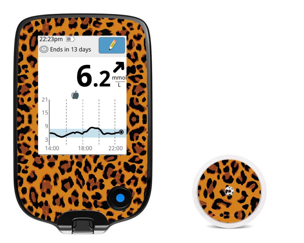 Samolepka na čtečku a sensor Freestyle Libre - Leopard