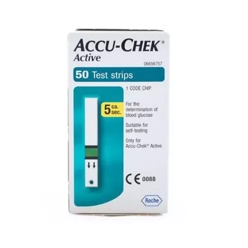 Testovací proužky Accu-Chek Active pro měření glykémie, 50 ks ROCHE